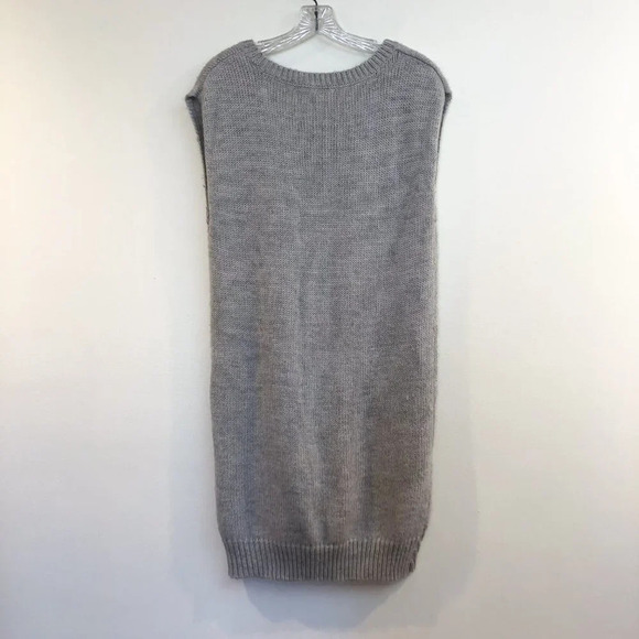 T by Alexander Wang Tan Acrylic Wool Knit Sleeveless Sweater Midi Dress Medium - Picture 7 of 7